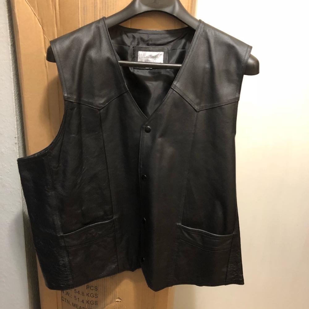 Leather vest